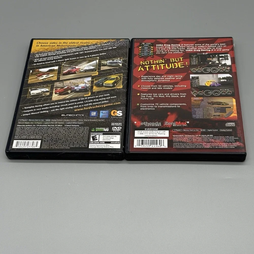 PS2 Racing 2 Game Lot Ford Vs.‎ Chevy & IHRA Drag Racing 2 Tested Working